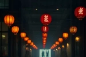 剧情作品《半城灯火》封面，夜色中连成一片的窗灯